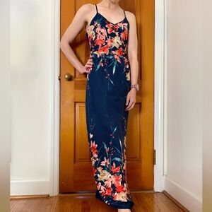 Pink Owl Navy Floral Maxi Dress